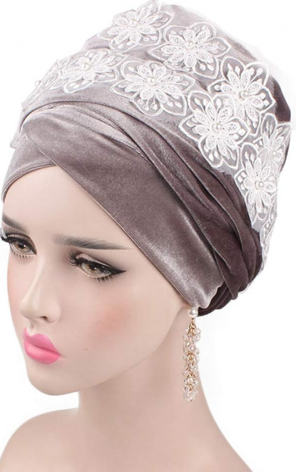 Topi Turban dengan Renda